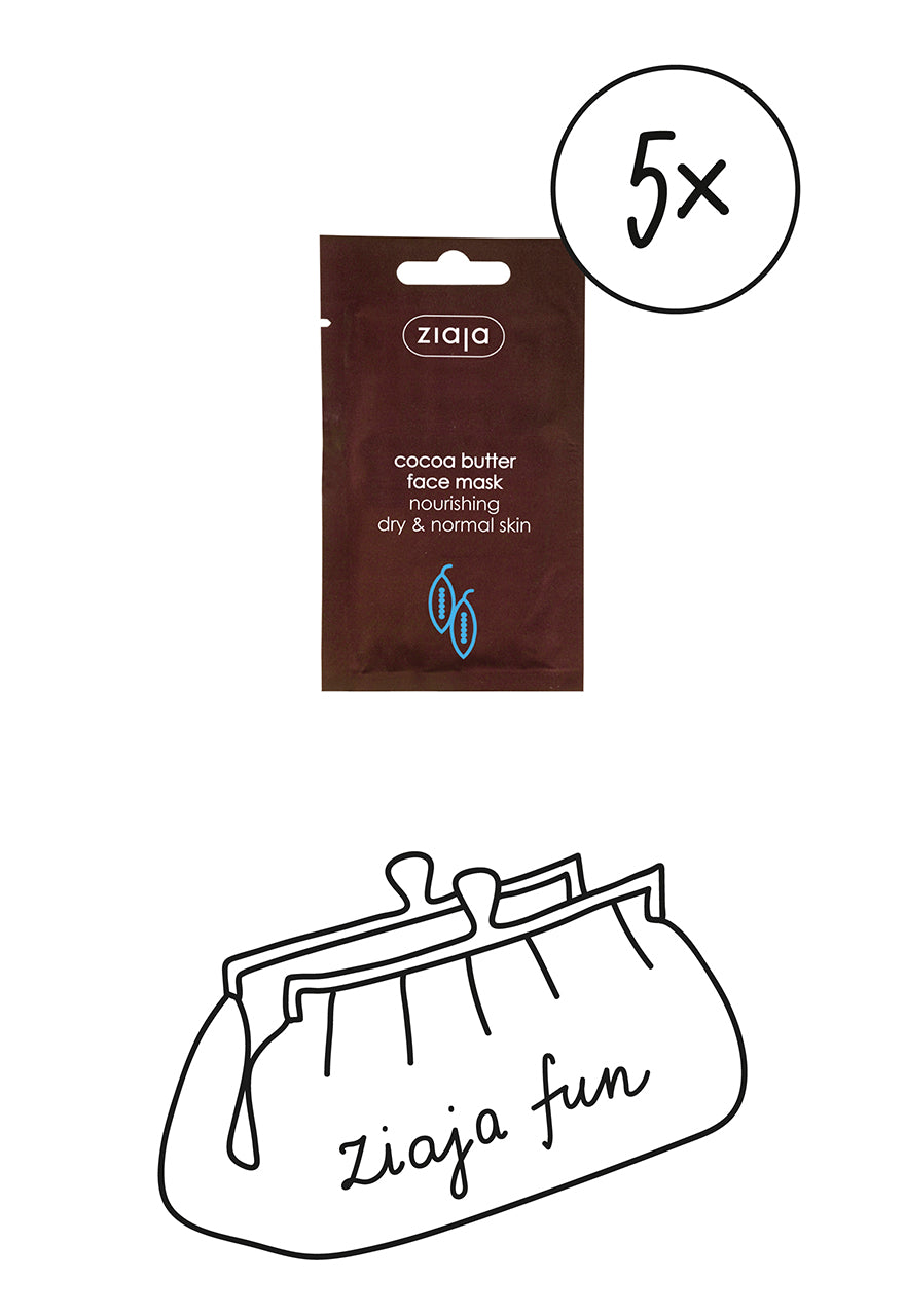 5 x Ziaja Cocoa Butter Face Mask 7Ml