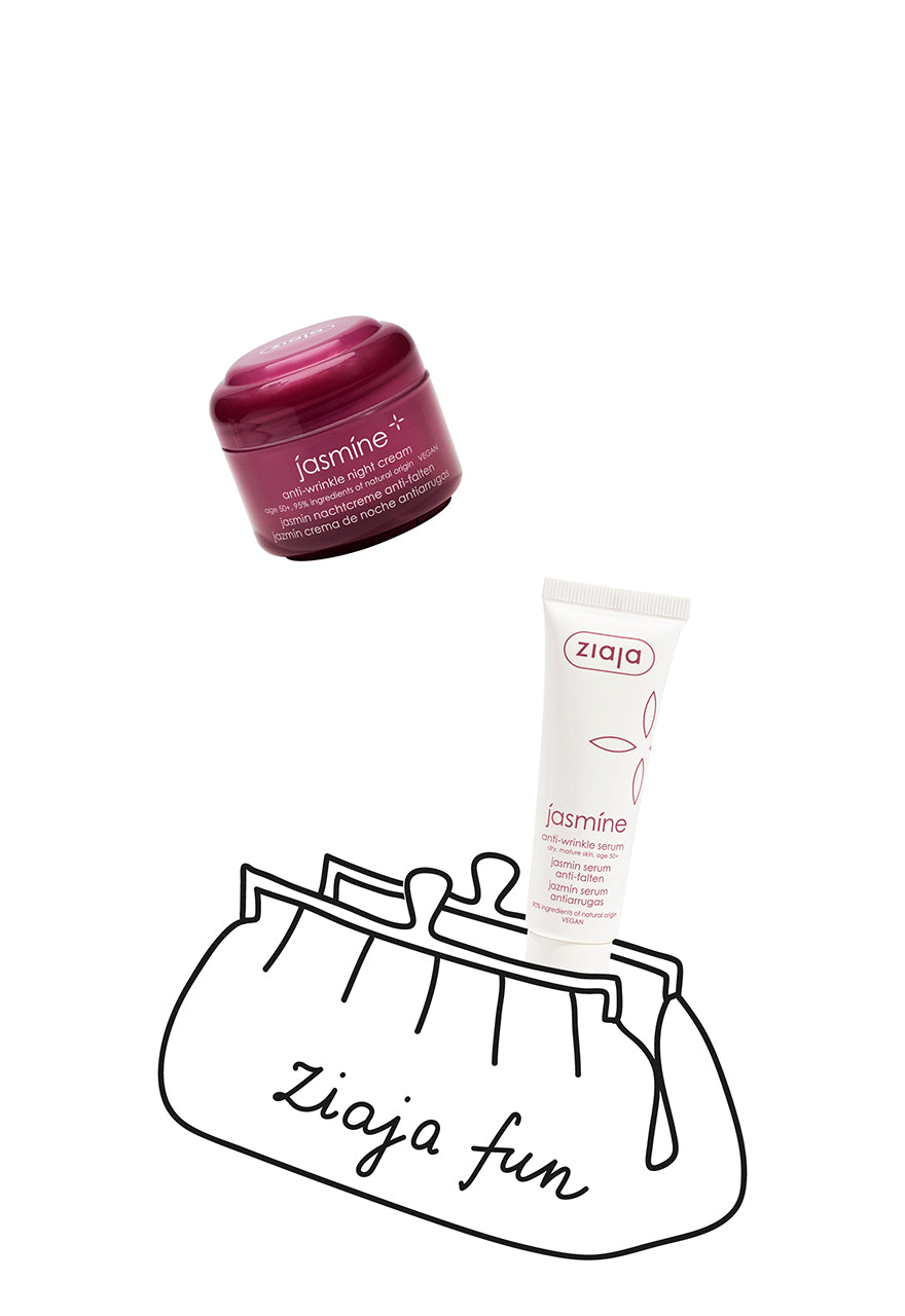 Ziaja Jasmin 50+ Anti-Wrinkle Night Cream 50Ml + Ziaja Jasmin 50+ Anti-Wrinkle Serum 30Ml