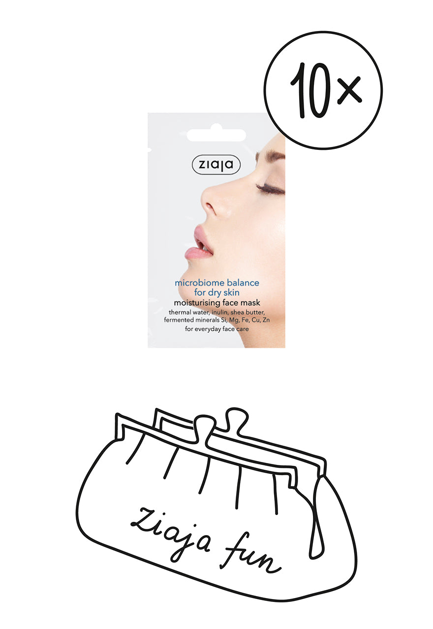 10x Ziaja Refreshing Balance Face Mask For Dry Skin/Sachet 7Ml