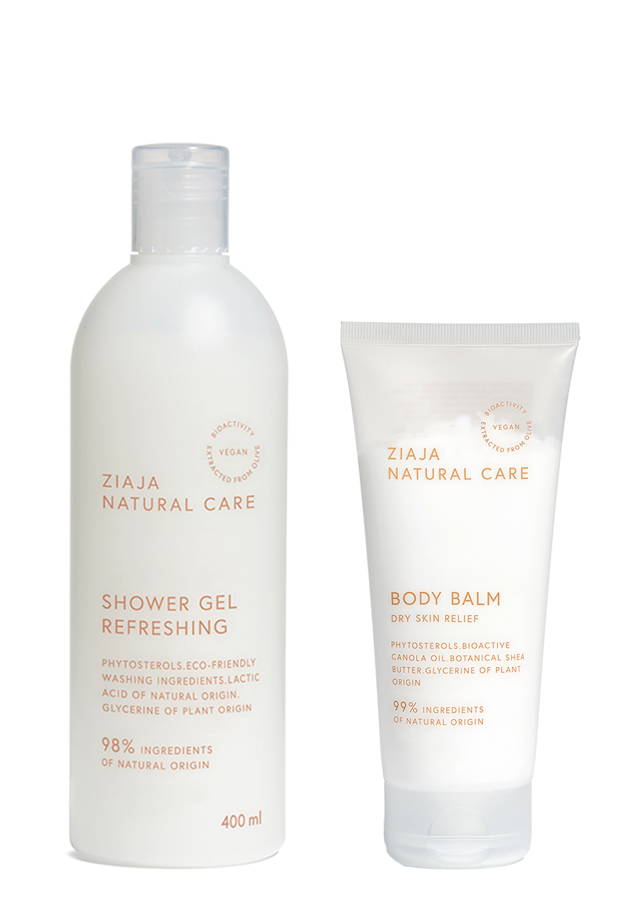 Ziaja Natural Care Shower Gel 400ml + Ziaja Natural Care Body Balm 200ml
