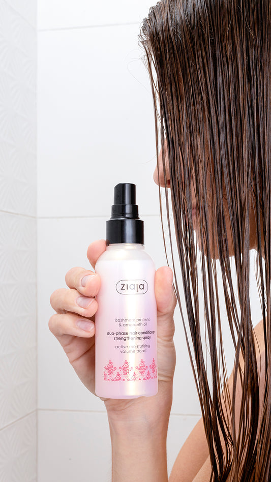 Ziaja Cashmere & Amaranth Oils Duophase Hair Conditioner Strengthening Spray 125Ml