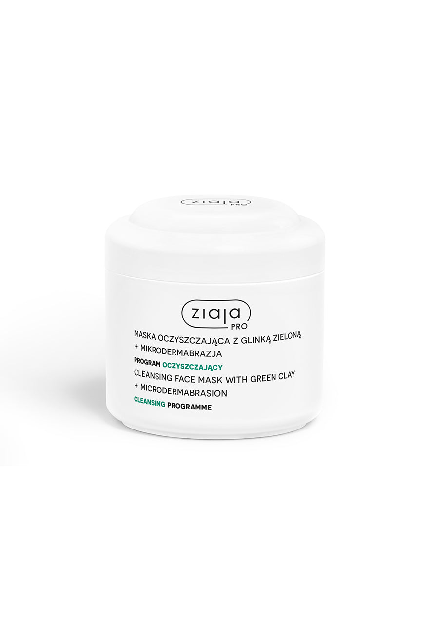 Ziaja Pro cleansing face mask with green clay – Cleansing Programme on a white background