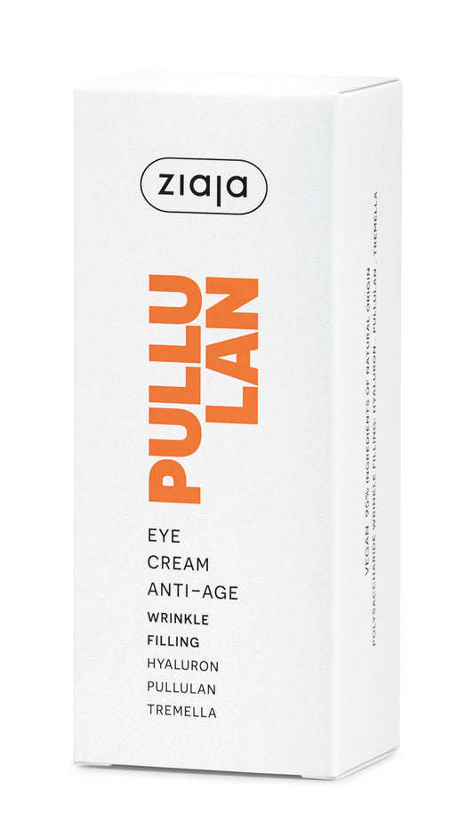 Ziaja Pullulan eye cream box on a white background