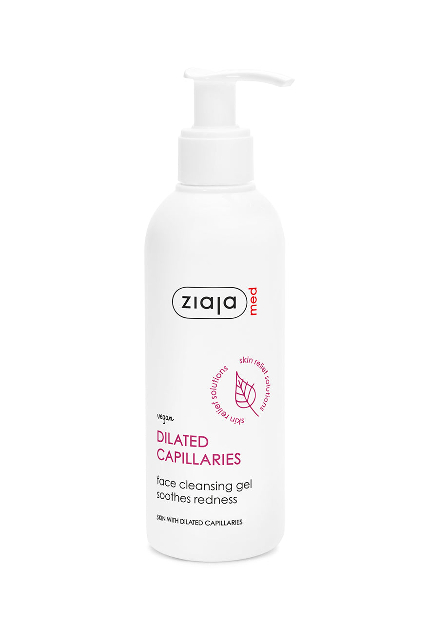 Ziaja Med Dilated Capillaries Face Cleansing Gel gentle cleanser for sensitive skin prone to redness and broken capillaries