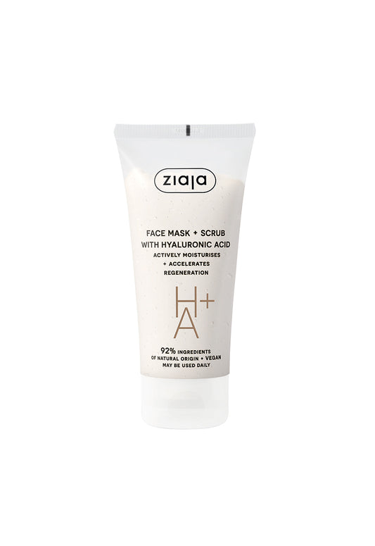Ziaja Face Mask and Scrub With Hyaluronic Acid 55ml