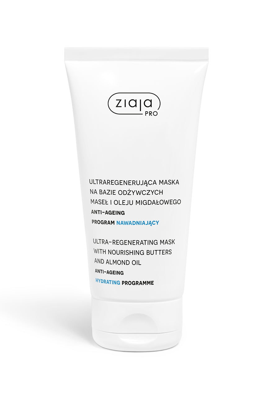 Ziaja Pro Ultra-Regenerating Mask with nourishing butters and almond oil – Hydrating Programme on a white background