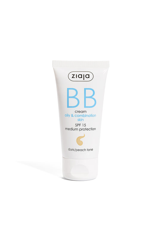 Ziaja Bb Cream For Oily & Combination Skin - Dark/Peach Tone 50 Ml