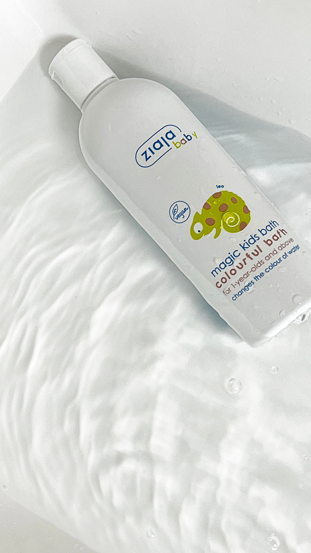 Bottle of Ziaja magic Kids Bath on a white background