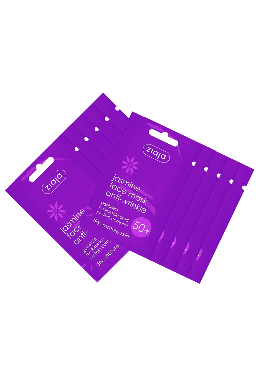 10x Ziaja Jasmin 50+ Anti-Wrinkle Face Mask 7Ml