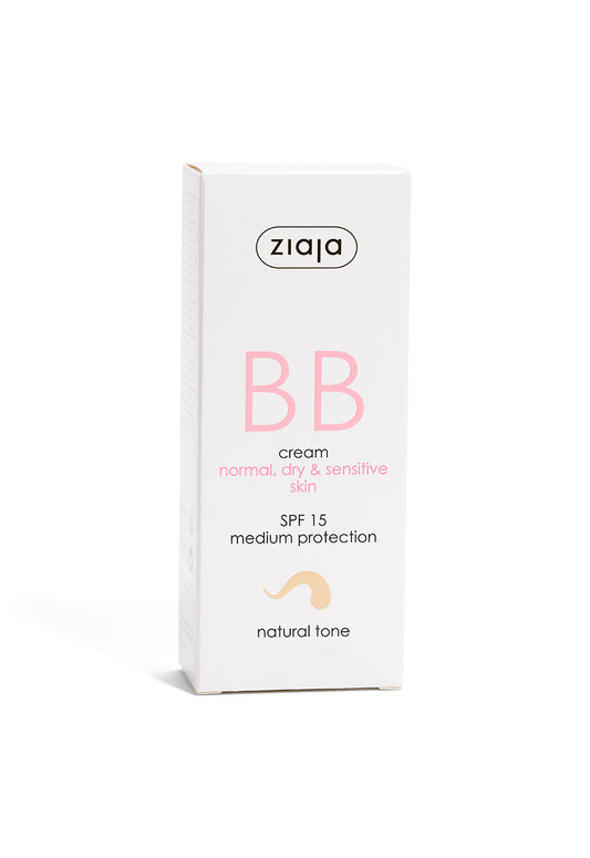 Ziaja Bb Cream For Normal, Dry & Sensitive Skin - Natural Tone 50 Ml