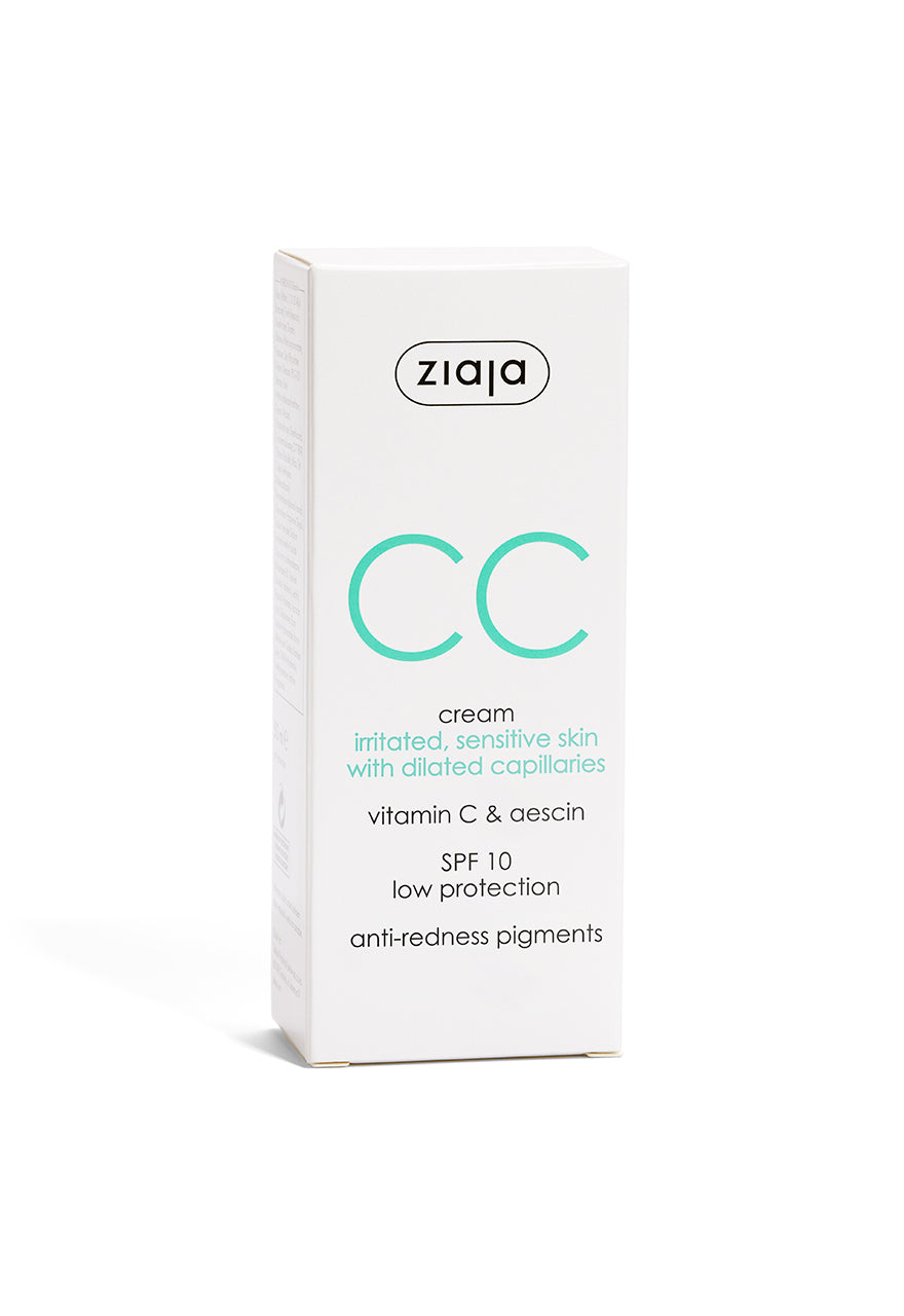 Ziaja Cc Cream Irritated, Sensitive Skin With Dilated Capillaries 50Ml