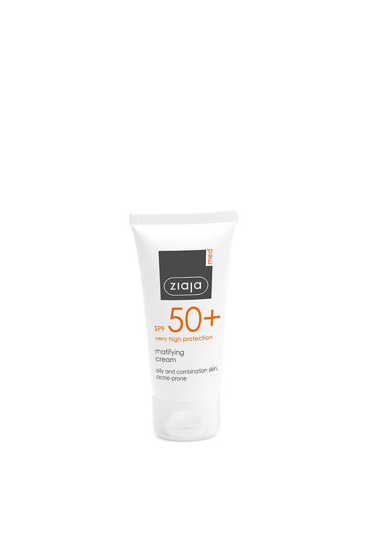 Ziaja Med Spf 50+ Matifying Cream/Oily & Combination Skin, Acne Prone 50Ml