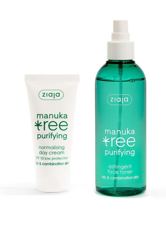 Ziaja Manuka Tree Day Cream 50Ml + Ziaja Manuka Tree Toner 200Ml