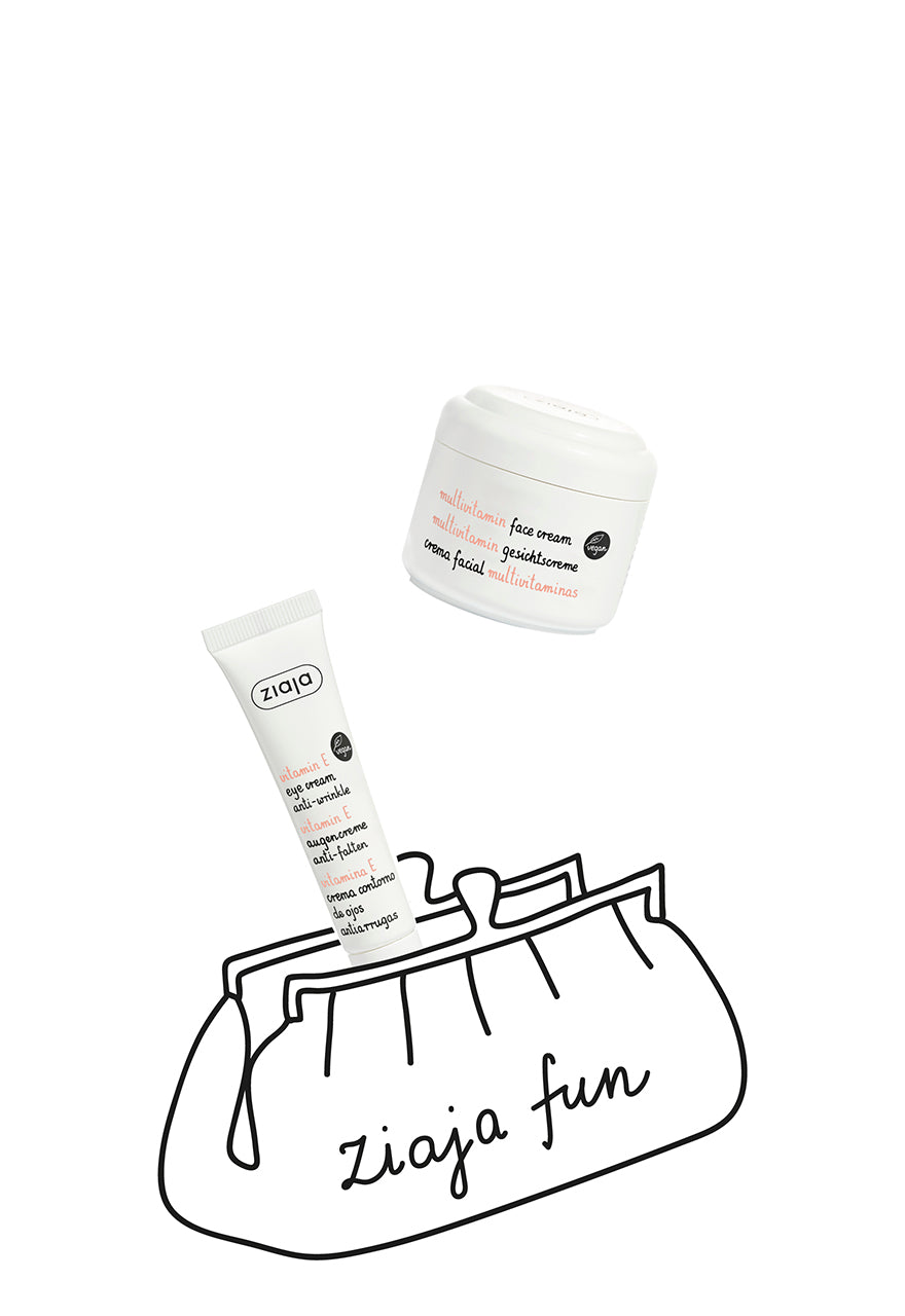 Ziaja Multi-Vitamin Moisturizing Face Cream 50Ml + Ziaja Vitamin E Eye Cream 15Ml