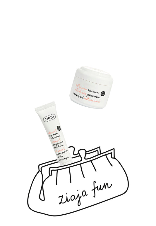 Ziaja Multi-Vitamin Moisturizing Face Cream 50Ml + Ziaja Vitamin E Eye Cream 15Ml