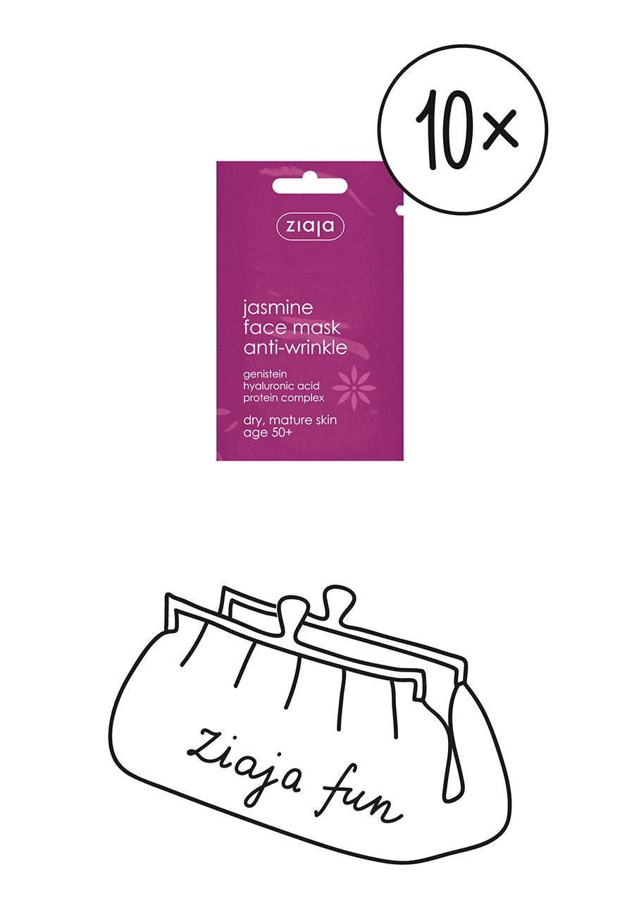 10x Ziaja Jasmin 50+ Anti-Wrinkle Face Mask 7Ml