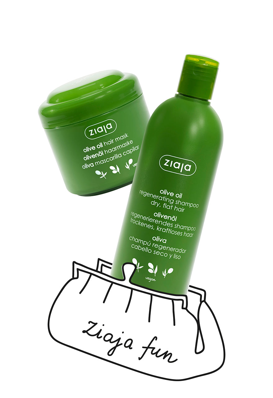 Ziaja Olive Oil Regenerating Hair Mask 200Ml + Ziaja Olive Oil Regenerating Shampoo 400Ml