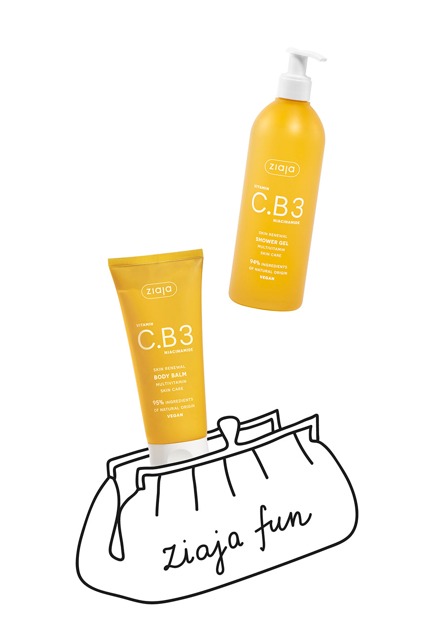 Ziaja Vitamin C.B3 Niacinamide Body Balm + Shower Gel