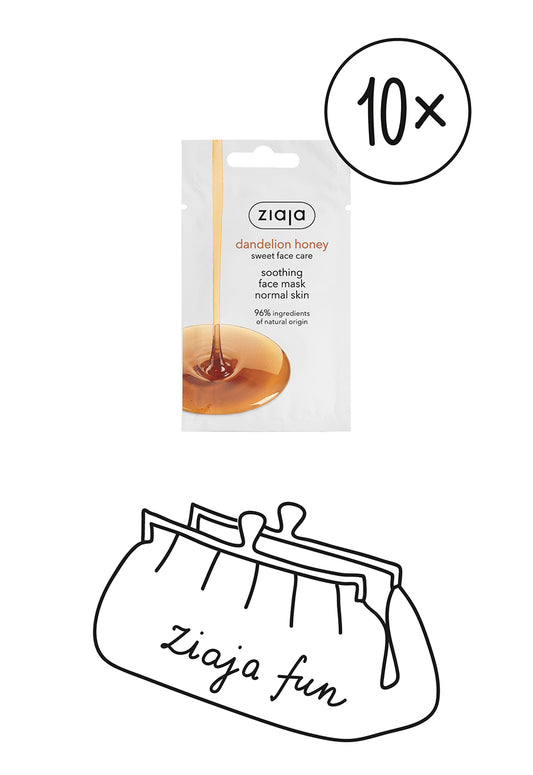 10x Ziaja Dandelion Honey Face Mask/Sachet 7Ml
