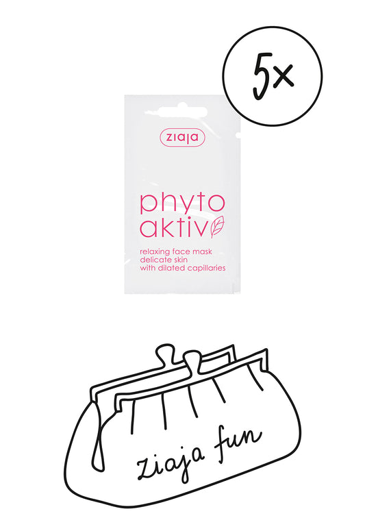 5 x Ziaja Phytoaktiv Relaxing Face Mask 7Ml