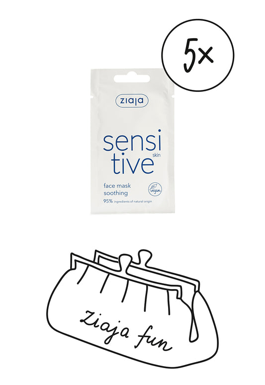 5x Ziaja Sensitive Skin Face Mask 7Ml