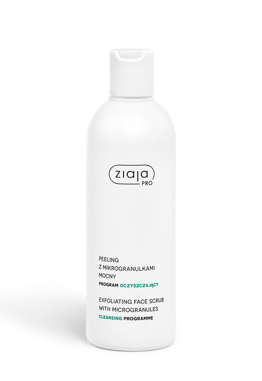 Ziaja Pro exfoliating face scrub with microgranules – Cleansing Programme on a white background