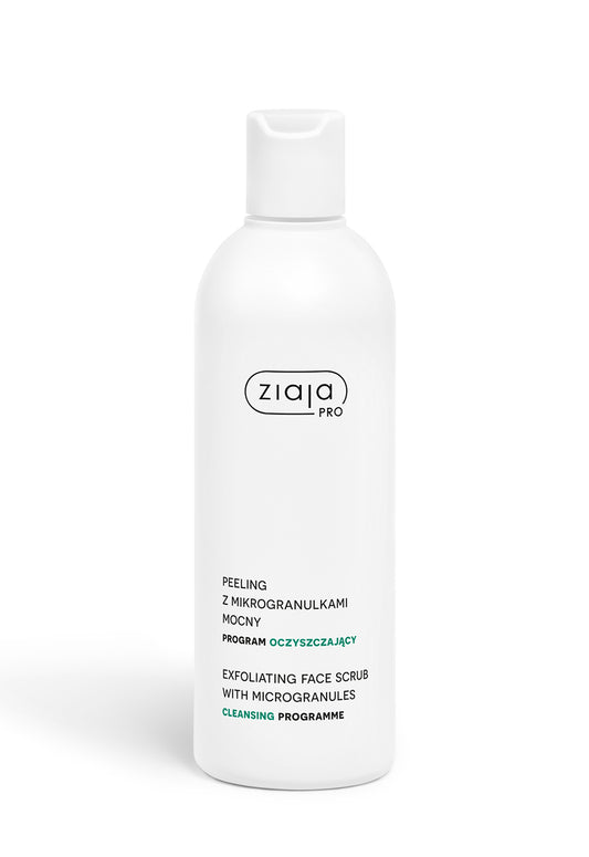 Ziaja Pro exfoliating face scrub with microgranules – Cleansing Programme on a white background