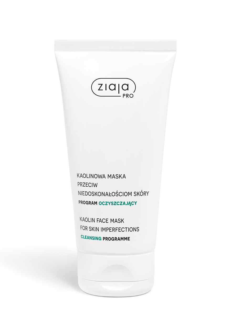 Ziaja Pro kaolin face mask for skin imperfections – Cleansing Programme on a white background