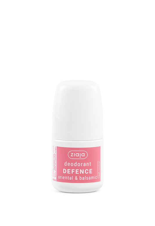Ziaja Defence deodorant bottle on a white background