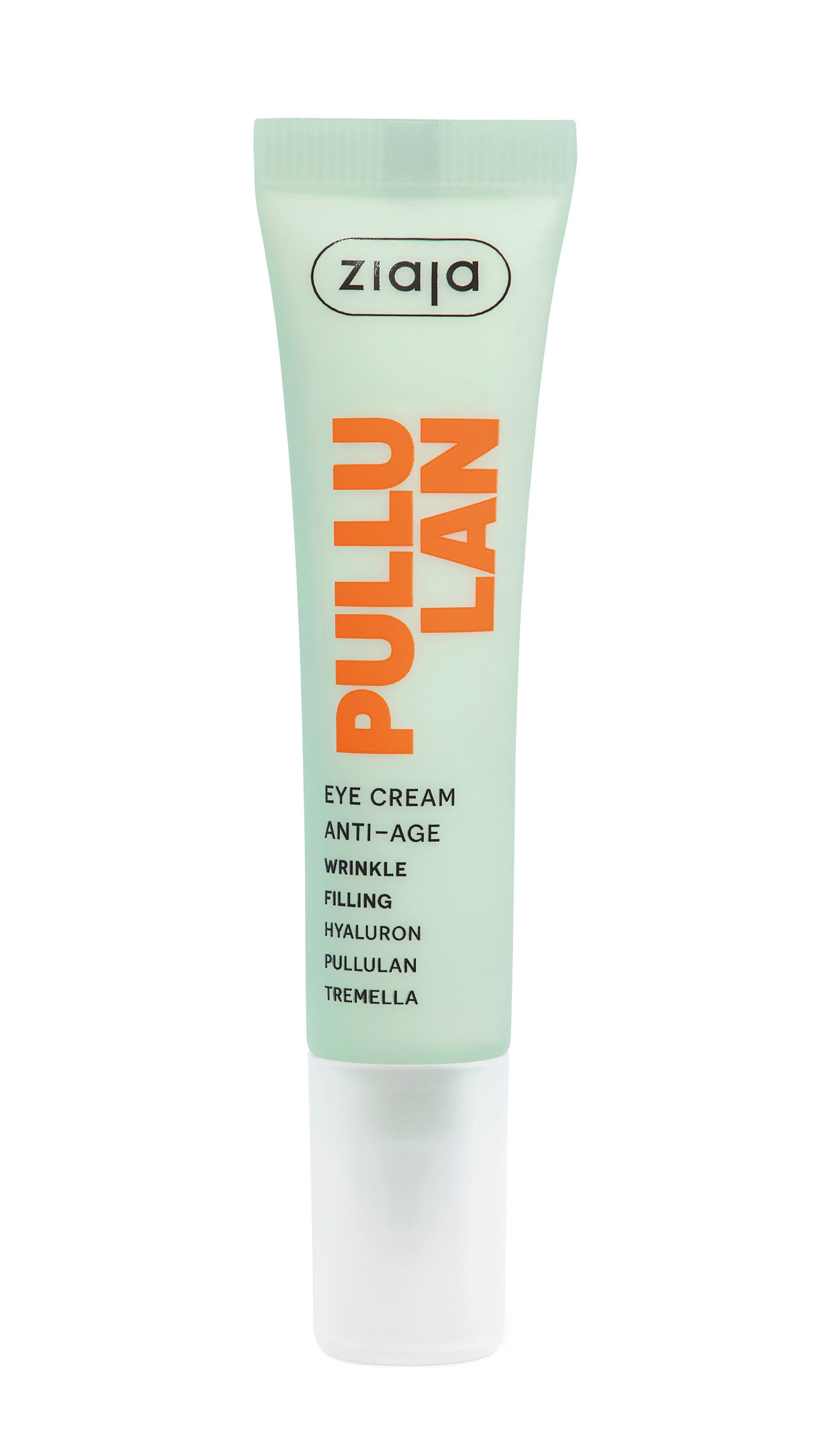 Ziaja Pullolan eye cream tube on a white background