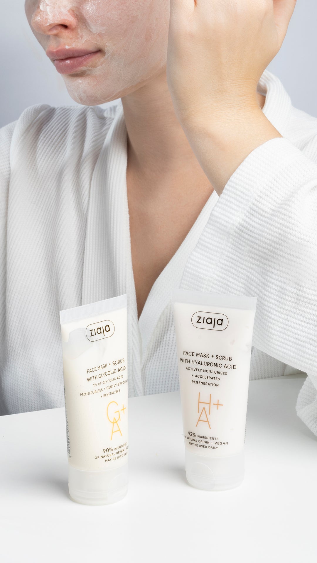 Ziaja Face Mask and Scrub With Glycolic Acid 55ml