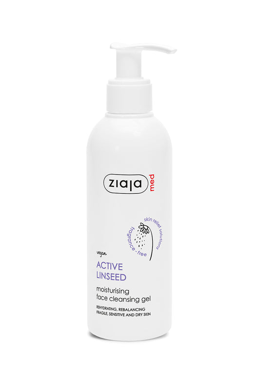 Ziaja Med Active Linseed Moisturising Face Cleansing Gel 190 ml