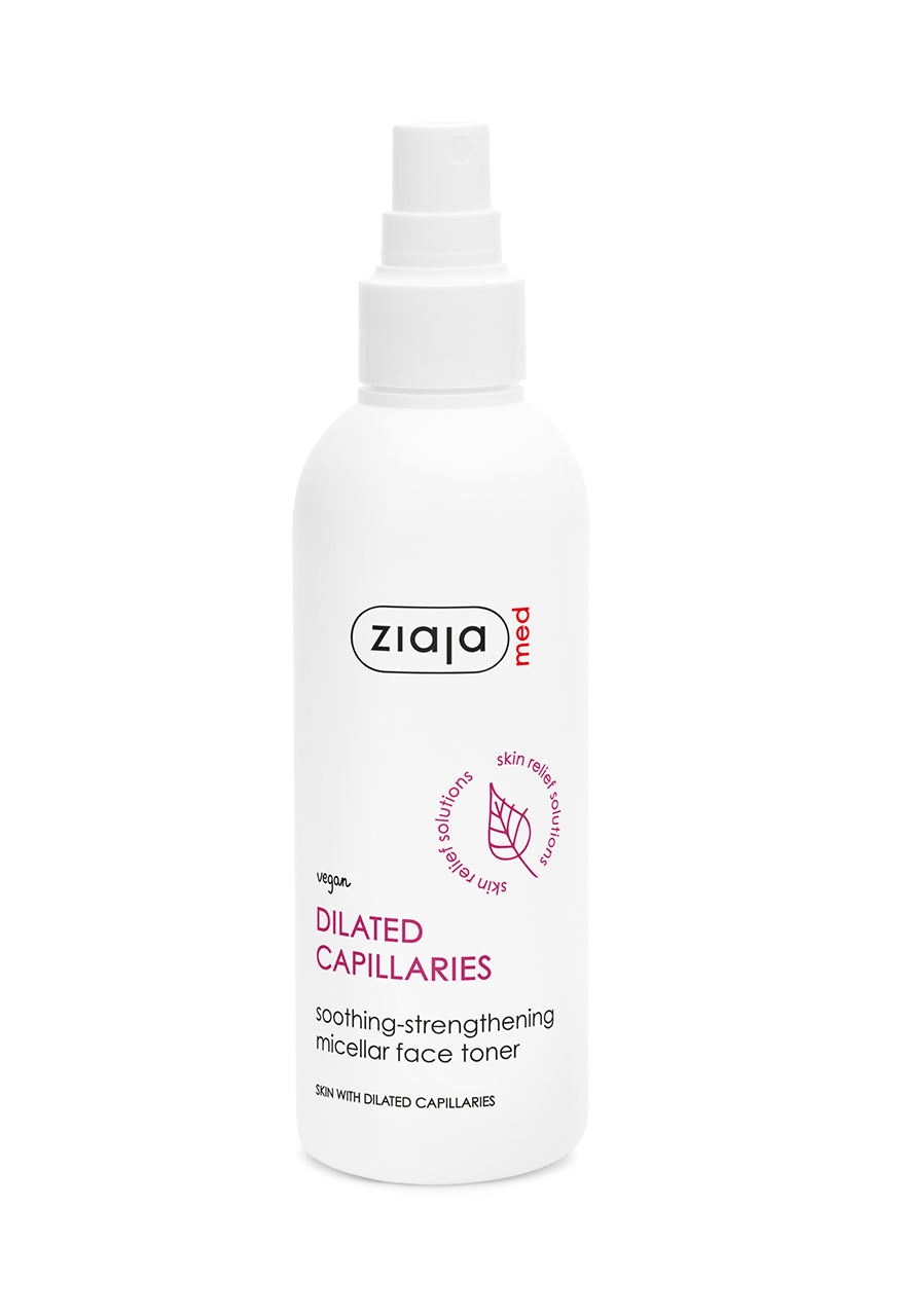 Ziaja Med Dilated Capillaries Soothing Strengthening Micellar Face Toner for sensitive redness-prone skin with broken capillaries