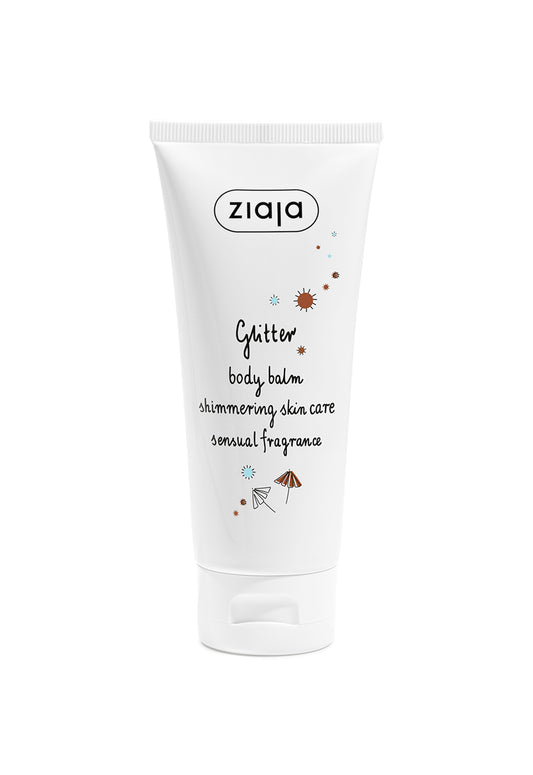 Ziaja Glitter Body Balm Shimmering Skin Care Moisturizing Body Lotion with Glow Effect and Sensual Fragrance