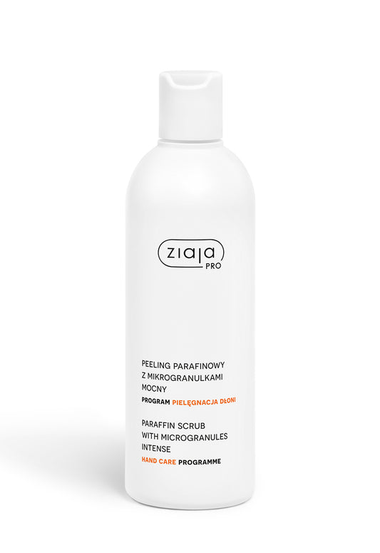 Ziaja Pro paraffin scrub with microgranules – Hand Care Programme on a white background