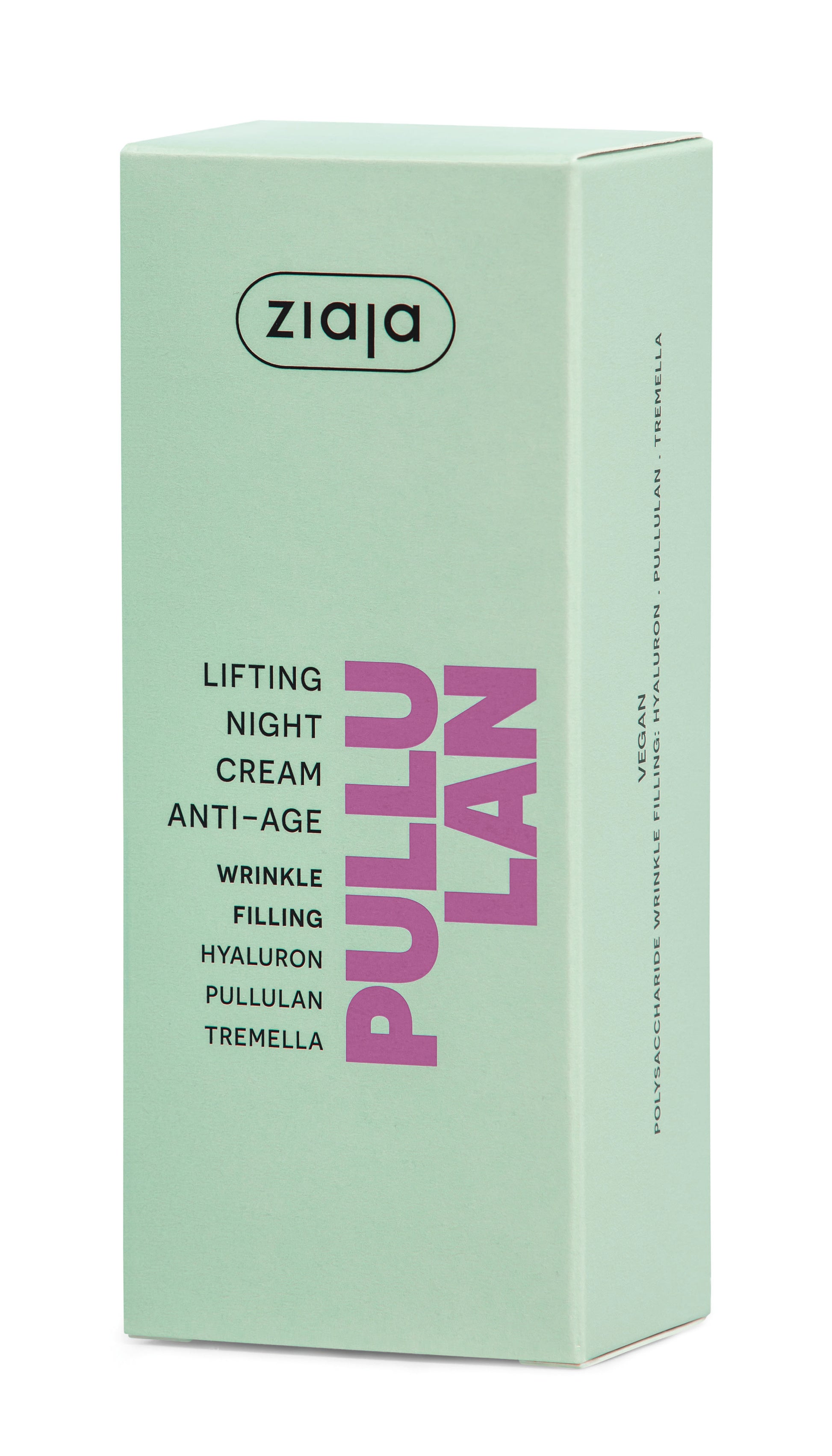 Ziaja Pullulan Lifting Night Cream box on a white background