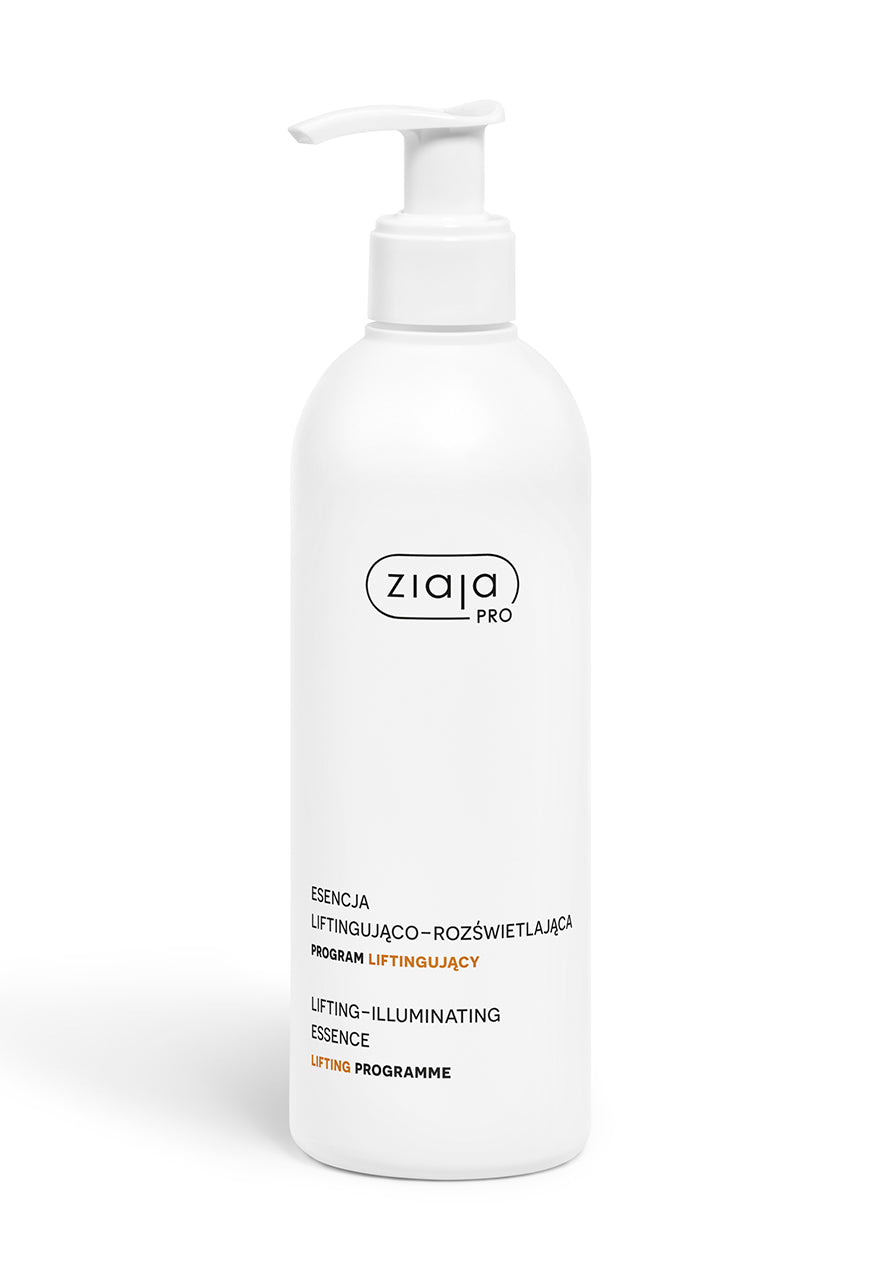Ziaja Pro lifting-illuminating essence – lifting programme on a white background
