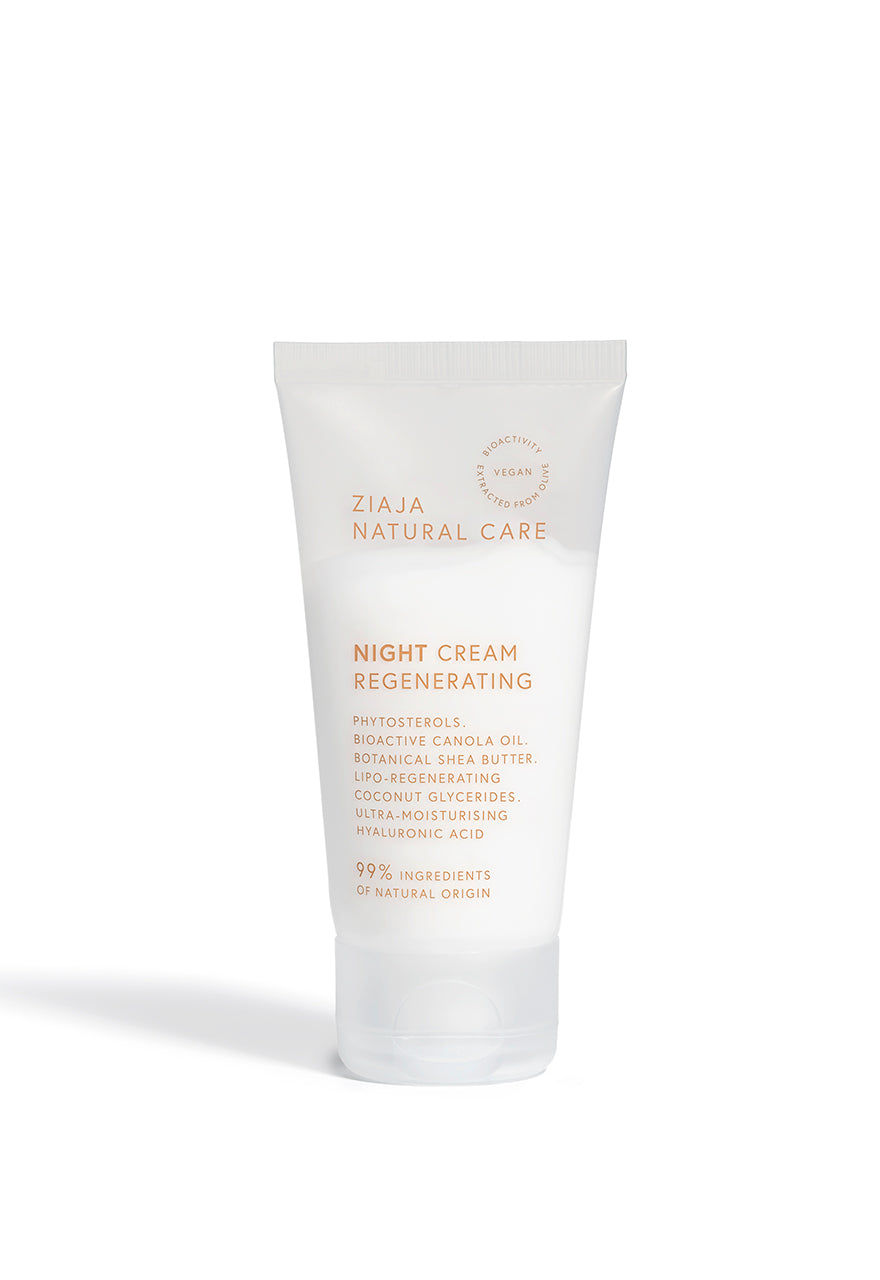 Ziaja Natural care  Night Cream Regenerating tube on a white background