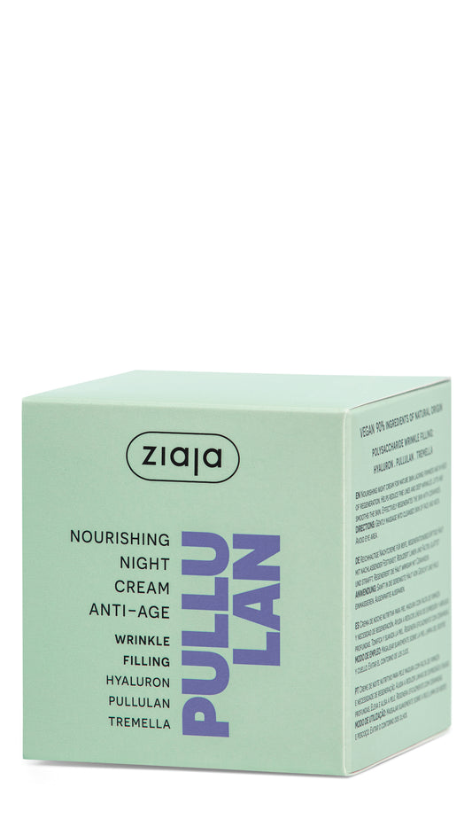 Ziaja Pulu Lan night cream box on a white background