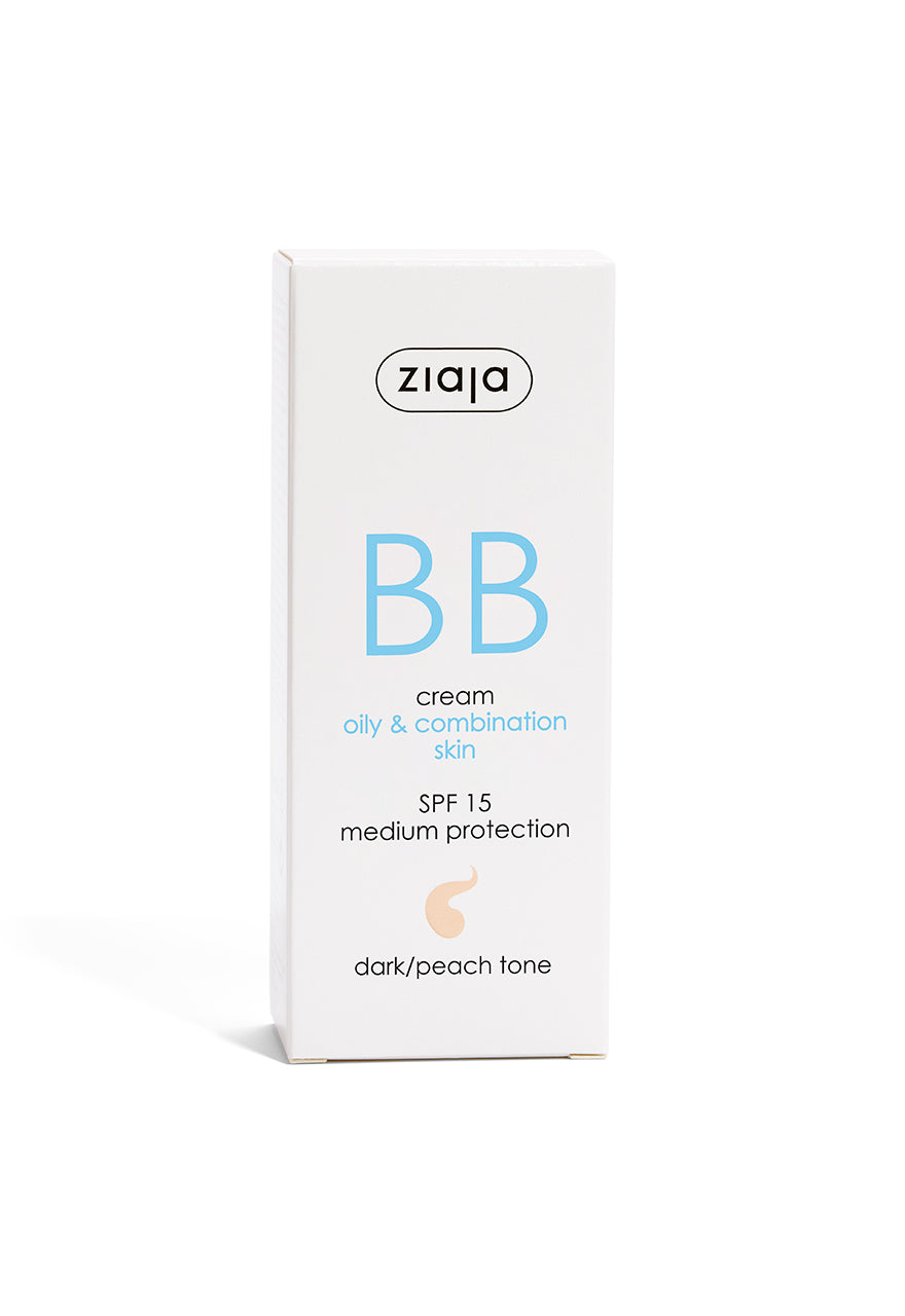Ziaja Bb Cream For Oily & Combination Skin - Dark/Peach Tone 50 Ml