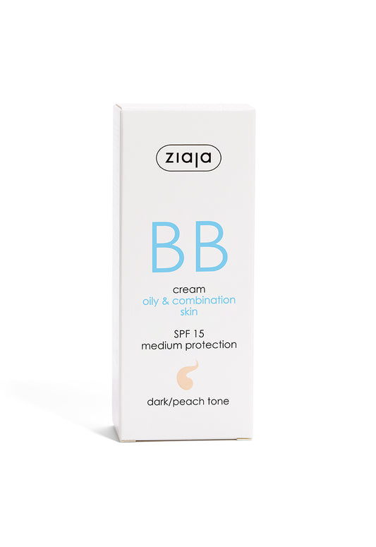 Ziaja Bb Cream For Oily & Combination Skin - Dark/Peach Tone 50 Ml