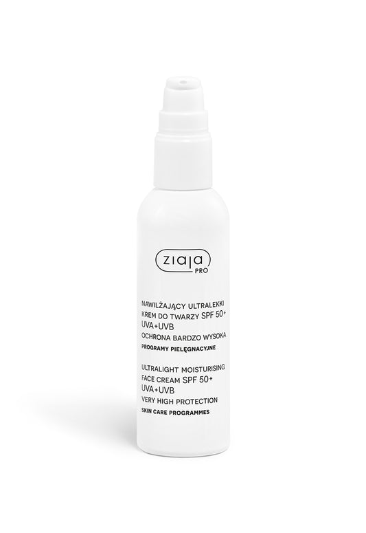 Ziaja Pro Ultralight Moisturising Face Cream SPF 50+ UVA+UVB 50ml
