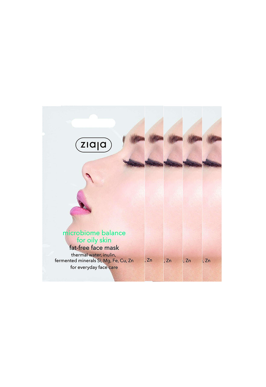 5 x Ziaja Microbiome Balance Face Mask For Oil Skin 7Ml