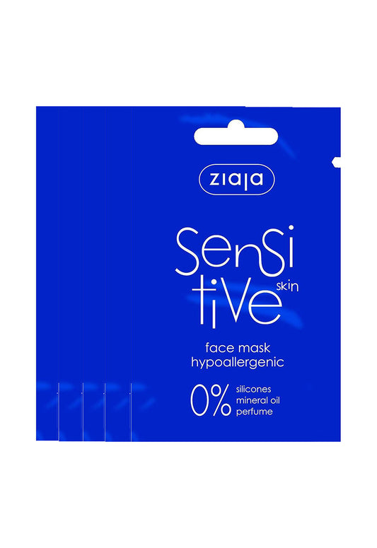 5x Ziaja Sensitive Skin Face Mask 7Ml