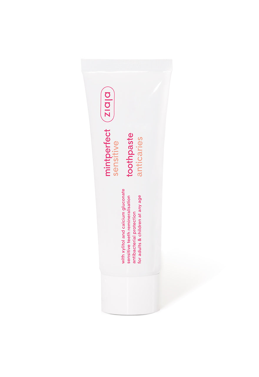 Tube of Ziaja Mintperfect Sensitive Anticaries Toothpaste, 75ml.