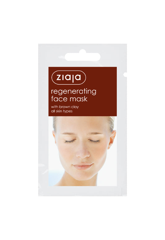 Ziaja Regenerating Face Mask With Brown Clay/Sachet/Display 7Ml