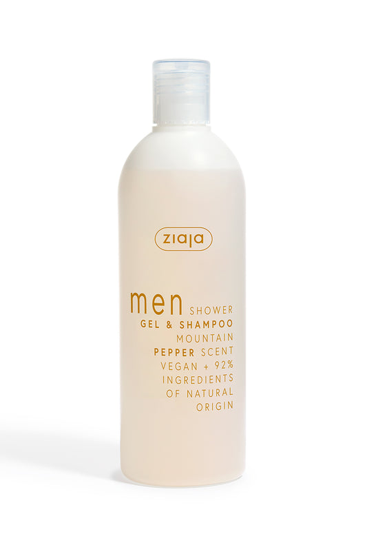 Ziaja Men Shower Gel And Shampoo Mountain Pepper 400ml